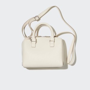 Bolsas Uniqlo Two-way Boston Mujer Blancas | 3275ZACNY