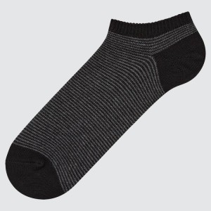 Calcetines Uniqlo A Rayas Corta Hombre Negras | 3960SYZEI