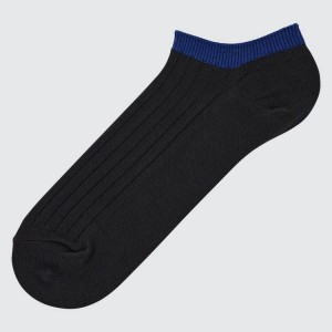 Calcetines Uniqlo Acanalado Corta Hombre Negras | 3170IRSMF