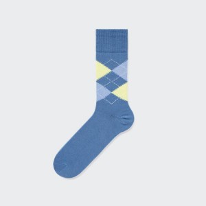 Calcetines Uniqlo Argyle Patterned Hombre Azules | 2180VTGJW