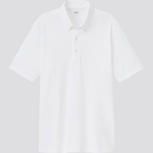 Camisa Polo Uniqlo Airism Piqué (2021 Season) Hombre Blancas | 8659XLZEC