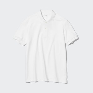 Camisa Polo Uniqlo Dry Piqué Hombre Blancas | 0561EKLFO