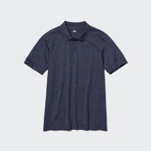 Camisa Polo Uniqlo Dry-ex Hombre Azul Marino | 2751HIXDF