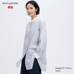 Camisas Uniqlo Ines De La Fressange Tunic Mujer Azules | 4307XCNRY