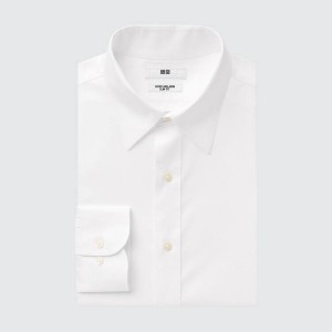 Camisas Uniqlo Super Non-iron Slim Fit (Regular Collar) Hombre Blancas | 9034IPJGB