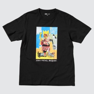 Camiseta Uniqlo Jean-michel Basquiat Ut Estampadas Hombre Negras | 8240TAKRQ