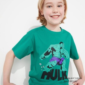 Camiseta Uniqlo Mfa Utgp2023 Estampadas Niños Verde | 2430JBYIQ