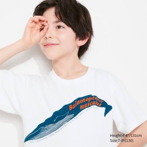 Camiseta Uniqlo National Museum Tokyo Ut Estampadas Niños Blancas | 6034RWYGZ