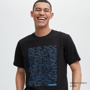 Camiseta Uniqlo Peace For All Ut Estampadas (Akamai Technologies) Hombre Negras | 0529RHPXY