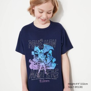 Camiseta Uniqlo Pokemon Ut Estampadas Niños Azul Marino | 4580EYLSV