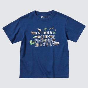 Camiseta Uniqlo The Smithsonian Ut Estampadas Niños Azules | 8530YKSNA