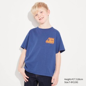 Camiseta Uniqlo The Super Mario Bros Movie Ut Estampadas Niños Azules | 4639WKOPM