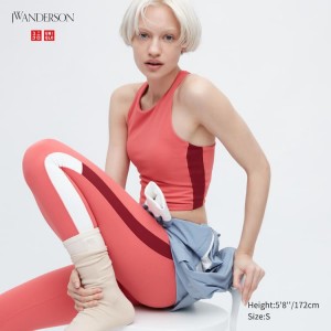 Chaleco Uniqlo Jw Anderson Cropped Fit Sin Manga Mujer Rosas | 5628VNQUX