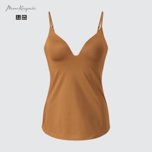 Chaleco Uniqlo Mame Kurogouchi Airism Plunge Camisole Mujer Marrones | 3267JHGQV