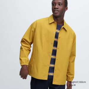 Chaquetas Uniqlo Coach Hombre Amarillo | 8390XAZGS