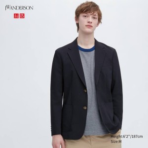 Chaquetas Uniqlo Jw Anderson Airsense Ultra Light Hombre Azul Marino | 6173PARLC