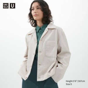 Chaquetas Uniqlo U Mujer Beige | 1740FMIUS