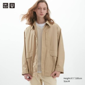 Chaquetas Uniqlo U Oversized Utility Hombre Beige | 7493OUJFS