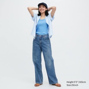 Jeans Uniqlo Baggy Mujer Azules | 8501UHEYO