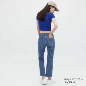 Jeans Uniqlo Kick Flared Mujer Azules | 0283MCYUS