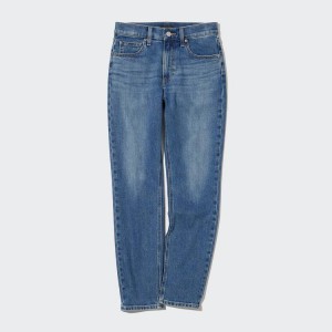 Jeans Uniqlo Slim Fit Directo Leg Mujer Azules | 3204FSXWE