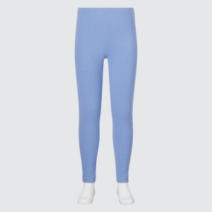 Leggins Uniqlo Acanalado Niños Azules | 9072PEZVI