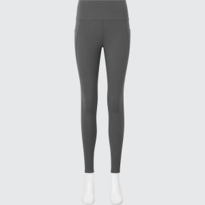 Leggins Uniqlo Airism Uv Protection With Pockets (Long) Mujer Gris | 6028GQBAF