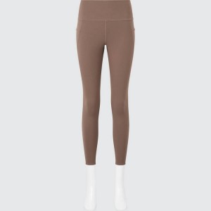 Leggins Uniqlo Airism Uv Protection With Pockets Mujer Marrones | 0158ZXOLU