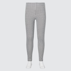 Leggins Uniqlo Algodon Checked Niños Negras | 9182EJUDA