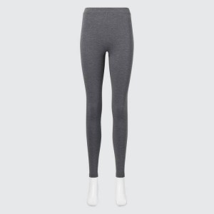 Leggins Uniqlo Heattech Extra Warm Algodon Thermal Mujer Gris Oscuro | 1527BESNM