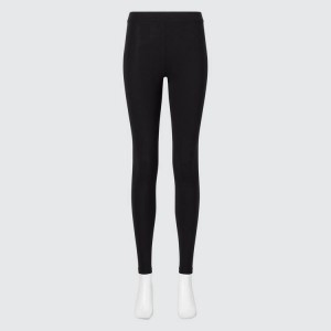 Leggins Uniqlo Heattech Extra Warm Algodon Thermal Mujer Negras | 1976CSGZK