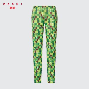 Leggins Uniqlo Marni Heattech Printed Thermal Mujer Verde | 3291CPDSL