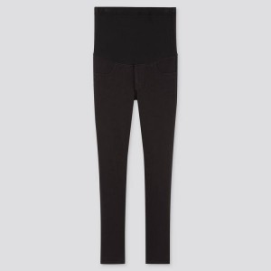 Leggins Uniqlo Maternity Long (2020 Season) Mujer Negras | 4951FNZAL