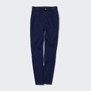 Leggins Uniqlo Ultra Stretch High Rise Denim Mujer Azules | 3862HCUSB