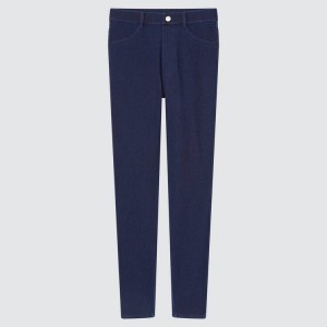 Leggins Uniqlo Ultra Stretch High Rise Denim (2021 Season) Mujer Azules | 2694IPNWX