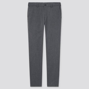 Pantalones Uniqlo Algodon Stretch Slim Fit Chinos (2021 Season) Hombre Gris | 1852UEHFO