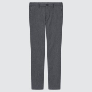 Pantalones Uniqlo Algodon Stretch Slim Fit Chinos (2021 Season) Hombre Gris | 3051ORAPF