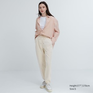 Pantalones Uniqlo Joggers Mujer Beige | 9310QBLCA