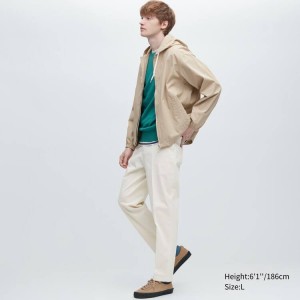 Pantalones Uniqlo Smart Algodon Ankle Length (Long) Hombre Blancas | 5980EFTGM