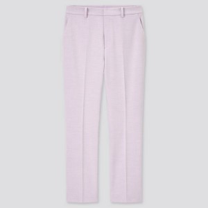 Pantalones Uniqlo Smart Comodidad Ankle Length (2021 Season) Mujer Moradas Claro | 5310QDLEU