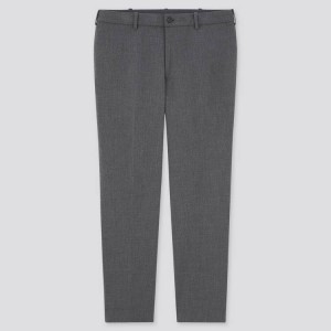 Pantalones Uniqlo Smart Comodidad Ankle Length (2021 Season) Hombre Gris | 9127CETBW