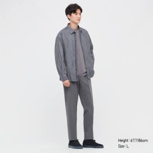 Pantalones Uniqlo Smart Comodidad Ankle Length (Long) Hombre Gris | 3089HMNSW