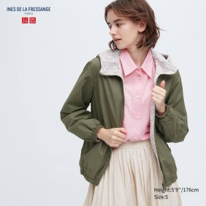 Parka Uniqlo Ines De La Fressange Reversible Mujer Verde Oliva | 6870IQGPO