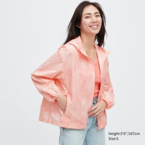 Parka Uniqlo Pocketable Uv Protection (Pattern) Mujer Rosas | 7602NEZFD