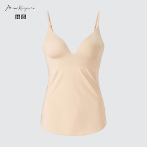 Ropa De Casa Uniqlo Mame Kurogouchi Airism Plunge Camisole Mujer Beige | 8534KUDYB