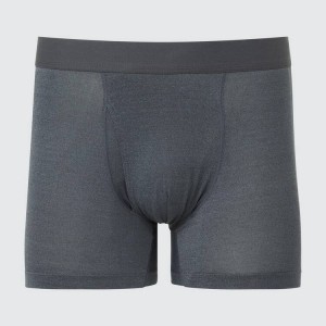 Ropa Interior Uniqlo Airism Heather Boxers Hombre Gris | 6304UETRX