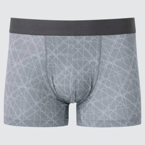 Ropa Interior Uniqlo Airism Low Rise Forro Boxers Hombre Gris | 7893BGCOH