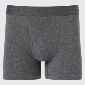 Ropa Interior Uniqlo Algodon Boxer Hombre Gris | 5714FGTHB