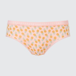 Ropa Interior Uniqlo Mid Rise Fruit Print Mujer Rosas | 6975BLWMN