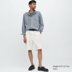 Short Uniqlo Chino Hombre Blancas | 4876AYGTD